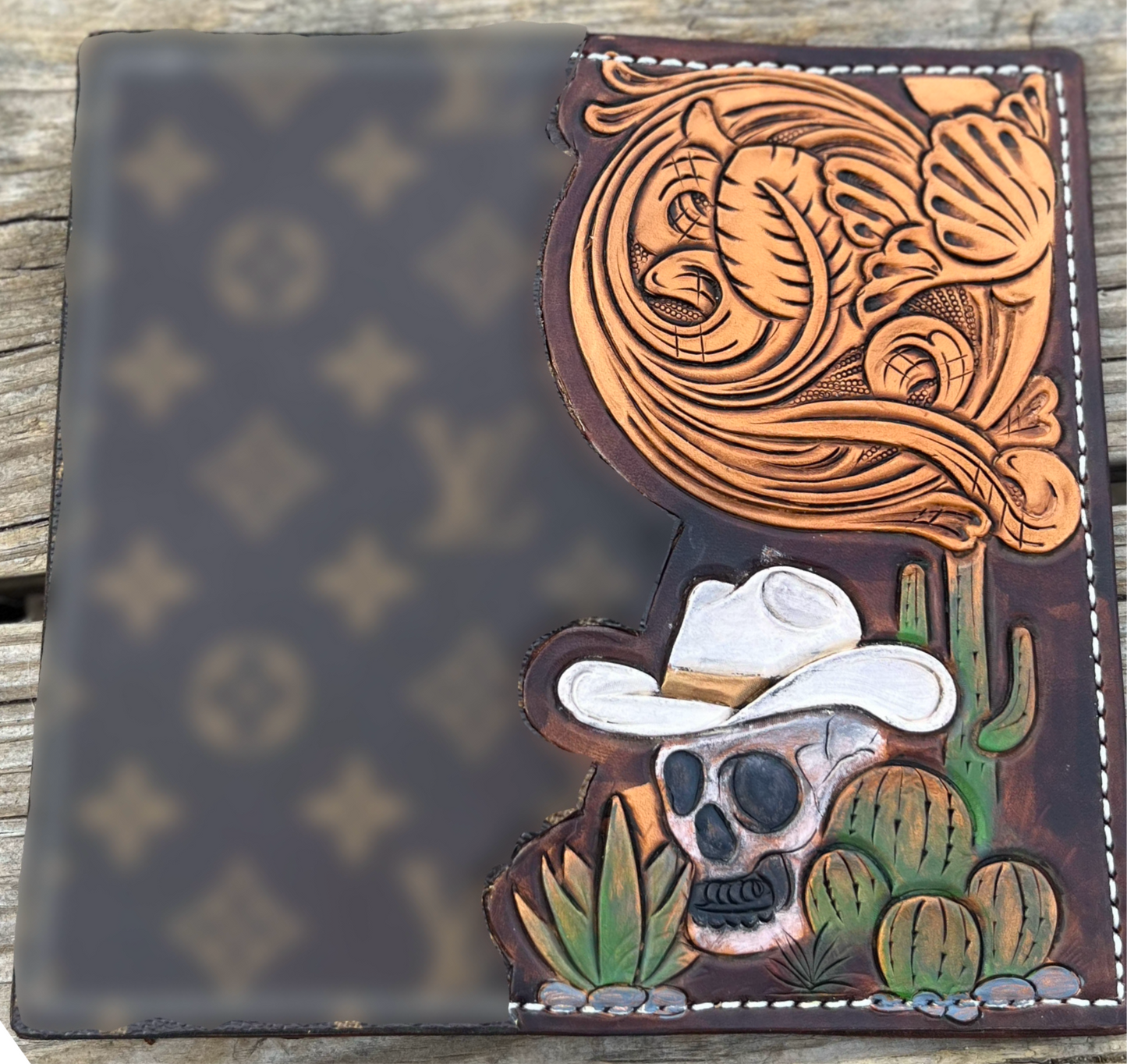 Skeleton roper wallet