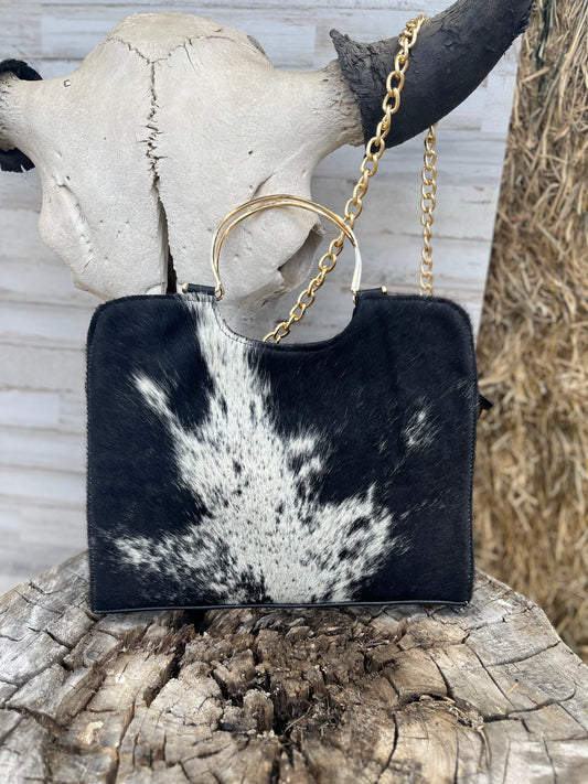 Cowhide purse