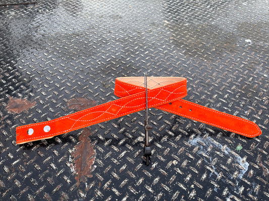 Orange suede belt